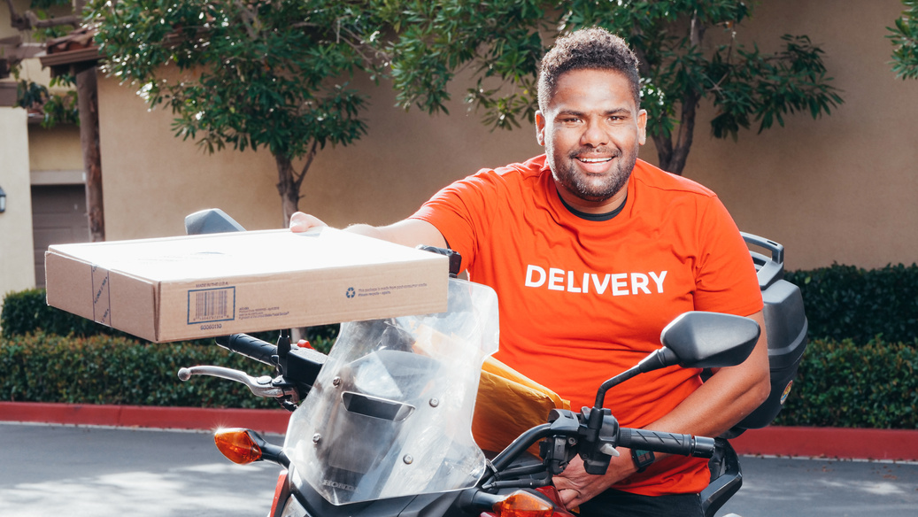  A Man Making a Delivery